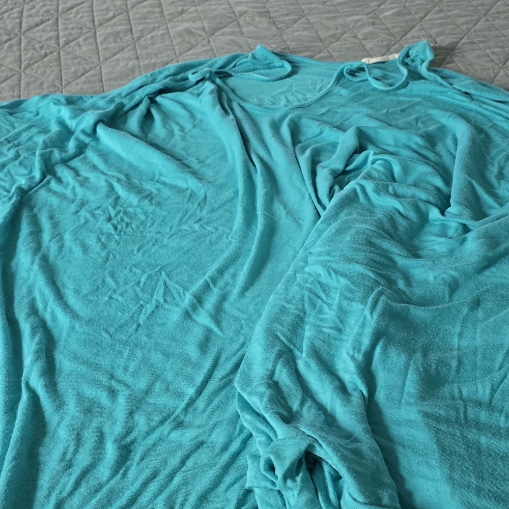Teal Blanket Poncho
